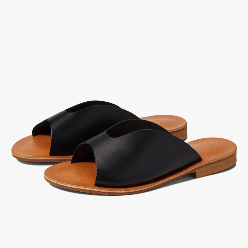 Slaye Nib Women’s Black Leather Wanda Sandals. Size 37/Us 7 Ds - 037